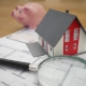 bank, tiny house, and magnifying glass signifying buying vs. renting in 2021